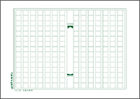 「二百字日記」オリジナル原稿用紙【海松色】（拡大版）
